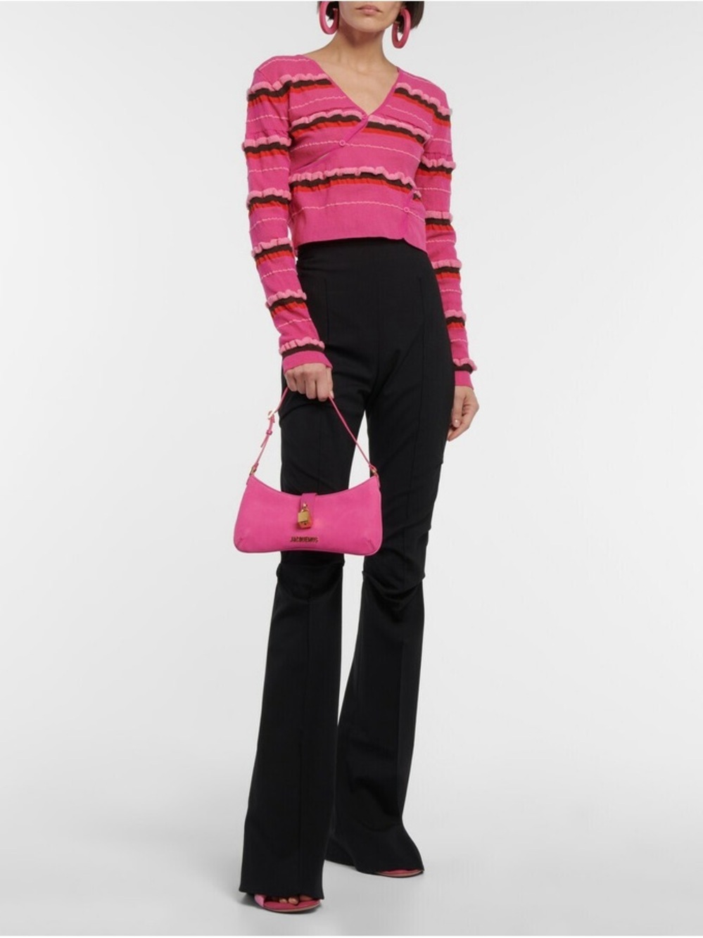Jacquemus le bisou suede pink Leather Shoulder Bag. NWT AND STICKERS - Picture 4 of 5
